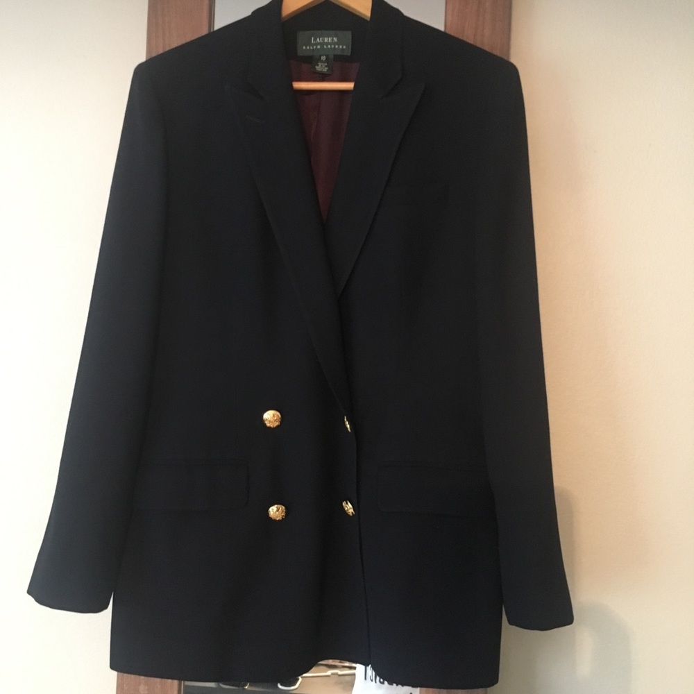 Ralph Lauren Navy Blue Double Breasted Blazer